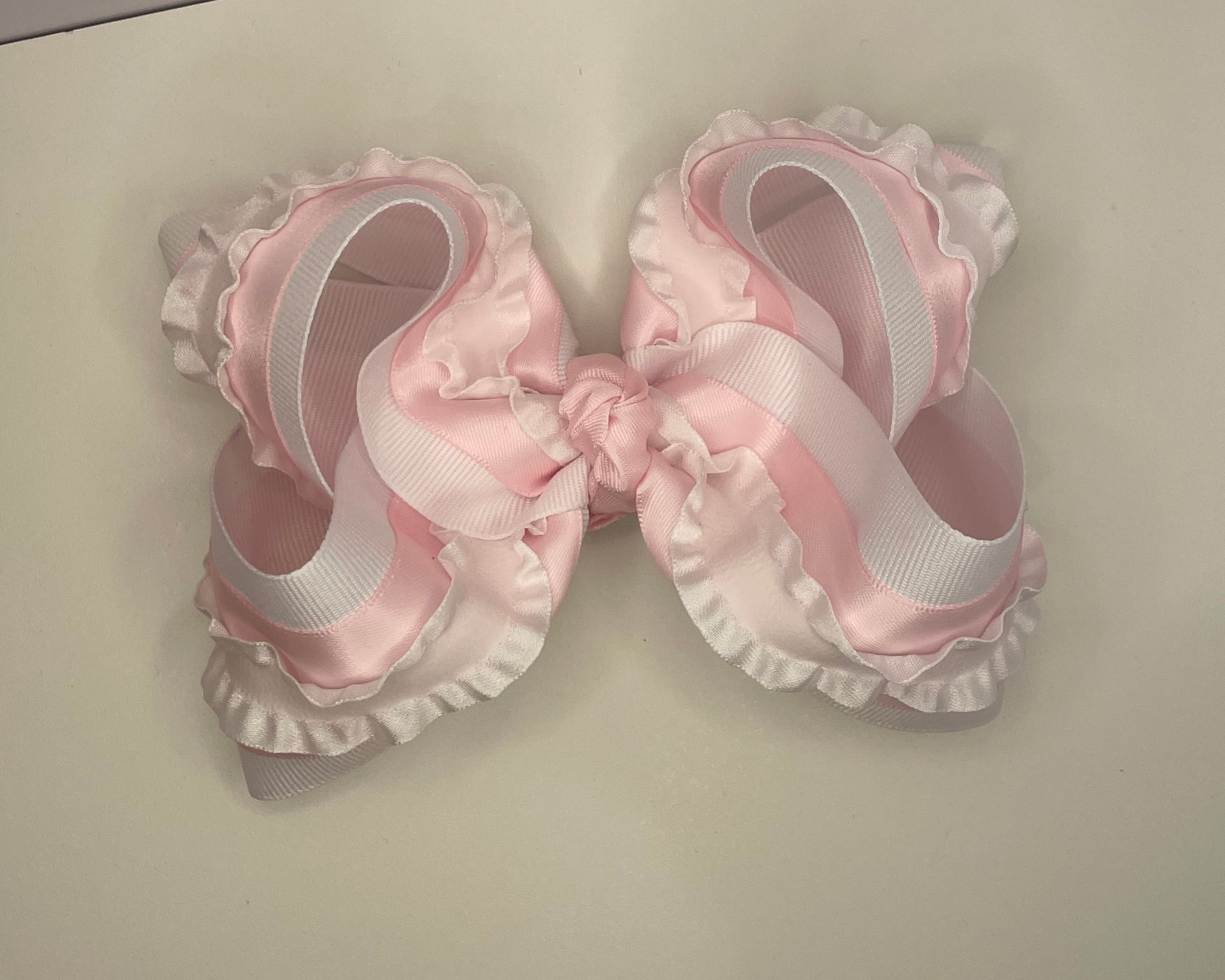 Pink & white ruffle