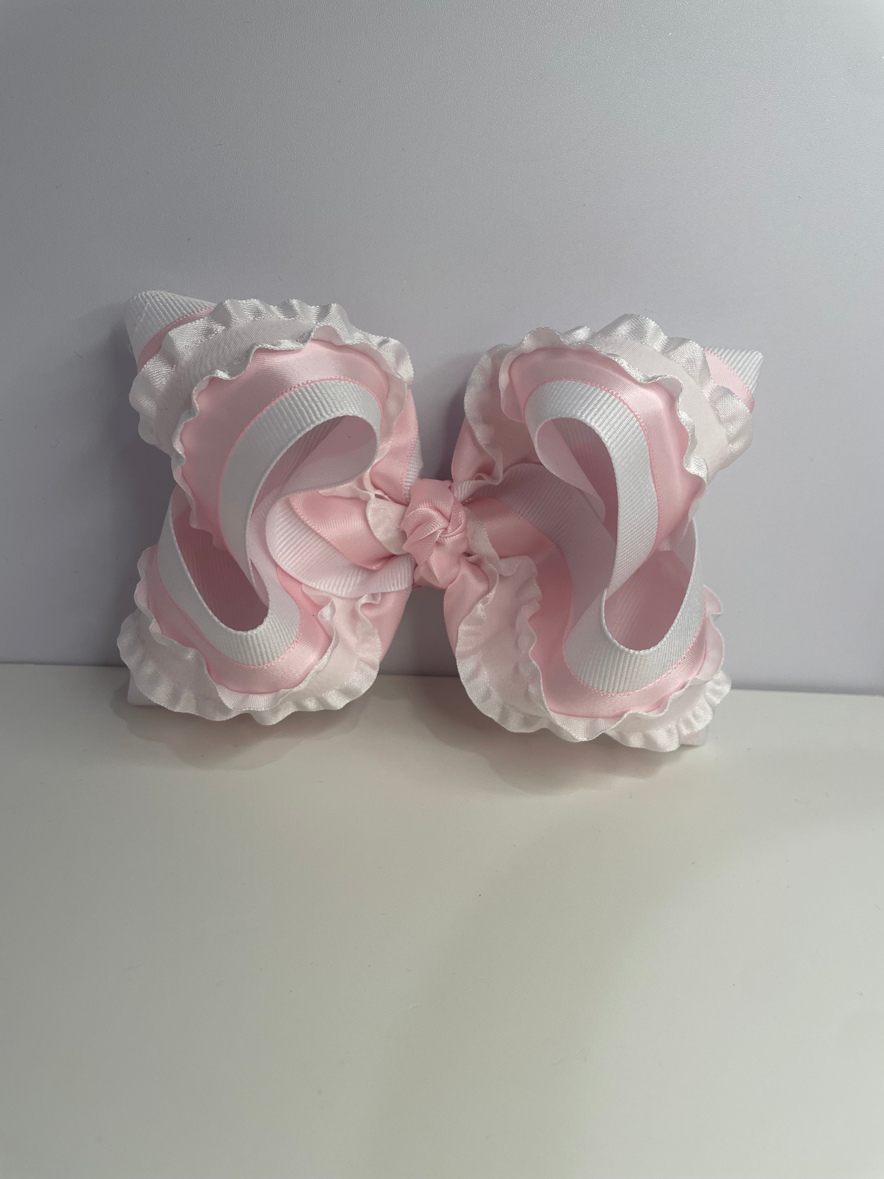 Pink & white ruffle